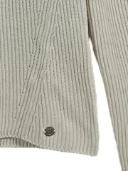 Vorschaubild 2 von Damen Pullover Gr. S Beige Baumwolle Rippstrick Casual