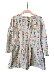 Vorschaubild 4 von Mädchen Sweatkleid Gr. 110 Tiermotive Grau Schleife Baumwolle Freizeit