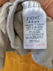 Vorschaubild 3 von Mädchen Sweatkleid Gr. 110 Tiermotive Grau Schleife Baumwolle Freizeit