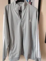 Vorschaubild 2 von Trainingsjacke Herren 2XL Grau 3-Streifen Sportjacke Polyester