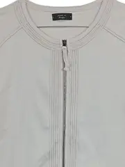 Vorschaubild 2 von Damen Strickjacke Reißverschluss Beige Gr. L 40 Baumwolle