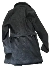 Vorschaubild 4 von Damen Wintermantel Gr. 38 Grau Fischgrät Wolle Klassisch Alltag