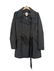 Vorschaubild 1 von Damen Wintermantel Gr. 38 Grau Fischgrät Wolle Klassisch Alltag