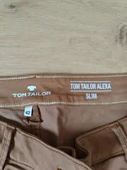 Vorschaubild 2 von Alexa Slim Stoffhose Damen Baumwolle Stretch Braun Gr. 42