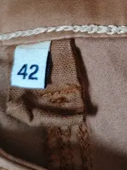 Vorschaubild 5 von Alexa Slim Stoffhose Damen Baumwolle Stretch Braun Gr. 42