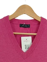 Vorschaubild 2 von Pullunder Herren Strickweste V-Ausschnitt Baumwolle Pink Gr. 52 XL