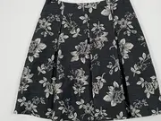 Vorschaubild 2 von A-Linienrock Blumenmuster Midirock Damen Grau Gr. 36