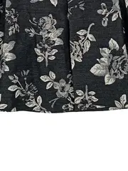 Vorschaubild 3 von A-Linienrock Blumenmuster Midirock Damen Grau Gr. 36