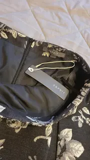 Vorschaubild 4 von A-Linienrock Blumenmuster Midirock Damen Grau Gr. 36