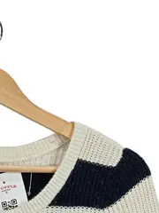 Vorschaubild 3 von Damen Strickjacke Cardigan Gestreift Baumwolle Navy M 38