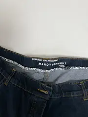 Vorschaubild 6 von Damen Jeans Mandy Straight Leg Gr. 50 Dunkelblau Stretch