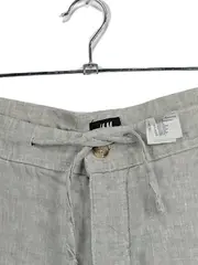 Vorschaubild 2 von Herren Leinen Shorts Grau Gr. L W33/50 Kordelzug Casual