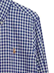 Vorschaubild 2 von Herren Hemd Kariert Langarm Blau Weiß Gr. S Button-Down