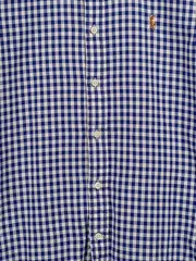 Vorschaubild 3 von Herren Hemd Kariert Langarm Blau Weiß Gr. S Button-Down