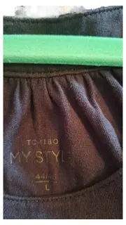 Vorschaubild 5 von Damen Top Ärmellos Blau Gr. 44/L Baumwolle Viskose Basic