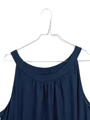 Vorschaubild 4 von Damen Top Ärmellos Blau Gr. 44/L Baumwolle Viskose Basic
