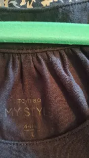 Vorschaubild 6 von Damen Top Ärmellos Blau Gr. 44/L Baumwolle Viskose Basic