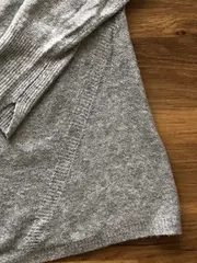 Vorschaubild 3 von Damen Pullover Gr. 36/S Grau Meliert Glitzer Langarm