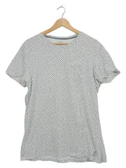 Vorschaubild 1 von Herren T-Shirt XL Weiß Blättermuster Fitted Style Casual