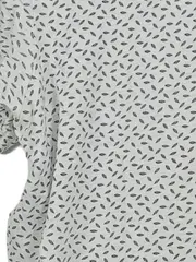 Vorschaubild 3 von Herren T-Shirt XL Weiß Blättermuster Fitted Style Casual
