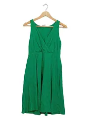 Vorschaubild 1 von Damen Wickelkleid Gr. M grün Sommerkleid Jersey V-Ausschnitt