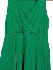 Vorschaubild 3 von Damen Wickelkleid Gr. M grün Sommerkleid Jersey V-Ausschnitt