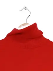 Vorschaubild 2 von Rollkragen Pullover Damen S Rot Merinowolle Basic
