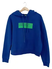 Vorschaubild 2 von Kapuzenpullover Damen Gr. L Blau Hoodie Cropped