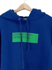 Vorschaubild 4 von Kapuzenpullover Damen Gr. L Blau Hoodie Cropped
