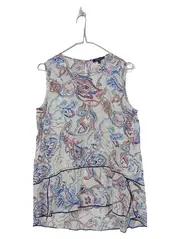 Vorschaubild 1 von Bluse Damen Ärmellos Paisley Viskose Sommer Freizeit Gr. 38 M