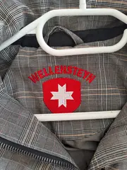 Vorschaubild 4 von Damen Outdoorjacke kariert grau Gr. XS/34 mit Gürtel