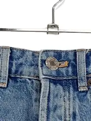 Vorschaubild 2 von Jeans Shorts Damen Gr. 32 W24 High Waist Cutoff Blau Fransen