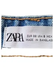 Vorschaubild 4 von Jeans Shorts Damen Gr. 32 W24 High Waist Cutoff Blau Fransen