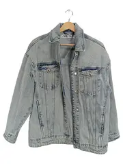 Vorschaubild 1 von Damen Jeansjacke Oversized Hellblau Gr. XS 34 Baumwolle