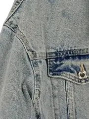 Vorschaubild 3 von Damen Jeansjacke Oversized Hellblau Gr. XS 34 Baumwolle