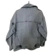 Vorschaubild 2 von Damen Jeansjacke Oversized Hellblau Gr. XS 34 Baumwolle