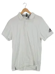 Vorschaubild 1 von Poloshirt Herren Gr. M Weiß Baumwolle Logo Kurzarm Sport Freizeit