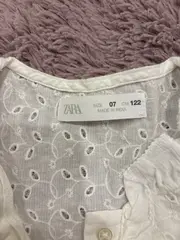 Vorschaubild 6 von Mädchen Bluse Gr. 122 Weiß Lochstickerei Rüschen Baumwolle