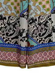 Vorschaubild 2 von Damen Stoffhose Culotte Patchwork Paisley Boho XL Mehrfarbig