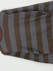 Vorschaubild 4 von Pullover Herren Gr. M Gestreift Braun Grau Baumwolle Langarm