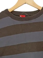 Vorschaubild 2 von Pullover Herren Gr. M Gestreift Braun Grau Baumwolle Langarm