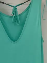 Vorschaubild 2 von Damen Sommerkleid Gr. 34/XS Türkis Casual Midikleid