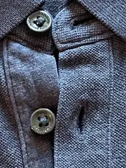 Vorschaubild 5 von Herren Langarm Poloshirt Gr. M/38 Grau Pima Cotton