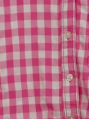 Vorschaubild 2 von Damen Hemdbluse Kariert Pink Weiß Gr. M Langarm Baumwolle