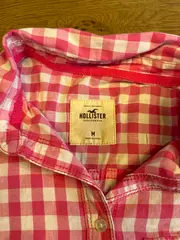 Vorschaubild 4 von Damen Hemdbluse Kariert Pink Weiß Gr. M Langarm Baumwolle