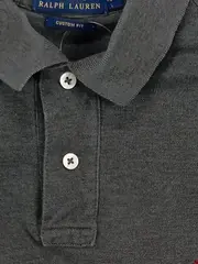 Vorschaubild 4 von Herren Poloshirt Gr. M Grau Custom Fit Baumwolle