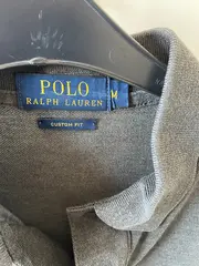 Vorschaubild 3 von Herren Poloshirt Gr. M Grau Custom Fit Baumwolle