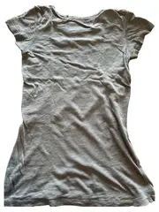 Vorschaubild 2 von Damen T-Shirt Gr. S Grau Baumwolle Slub Jersey Casual
