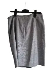 Vorschaubild 2 von Damen A-Linienrock Grau Gr. 40 Business Wolle Viskose Midi