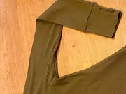 Vorschaubild 4 von Langarmshirt Herren Baumwolle Rippstrick Logo Oliv Gr. 54/XXL